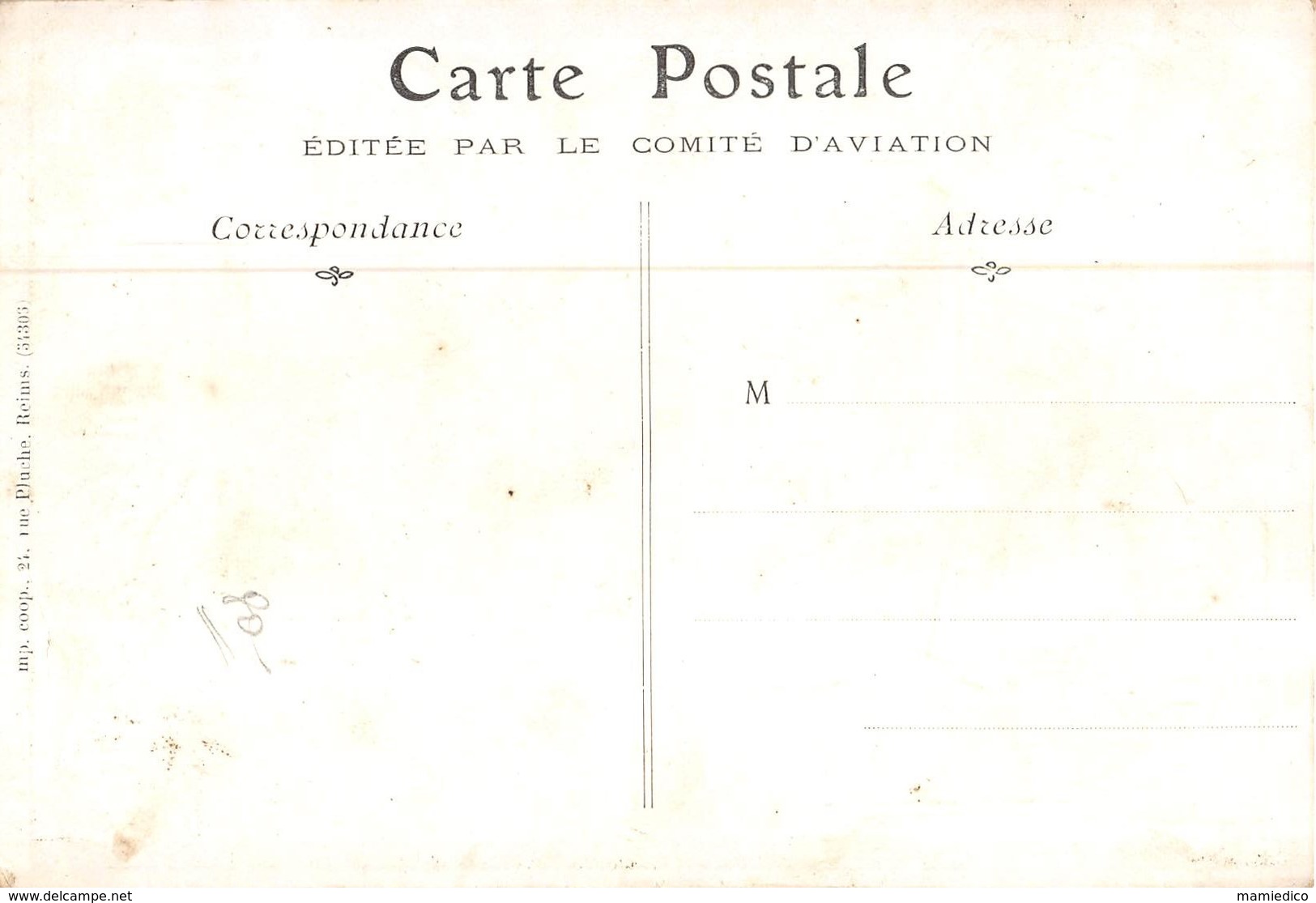 Pub Illustrée Pour La Grande SEMAINE  D'AVIATION DE LA CHAMPAGNE REIMS Du 22 Au 29 Août 1909. " 200.000F De Prix" - Autres & Non Classés