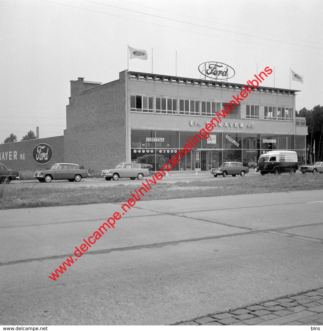 Etn Denayer Ford Garage In Juli 1966 - Photo 15x15cm - Bisschoppenhoflaan Deurne - Automobiles