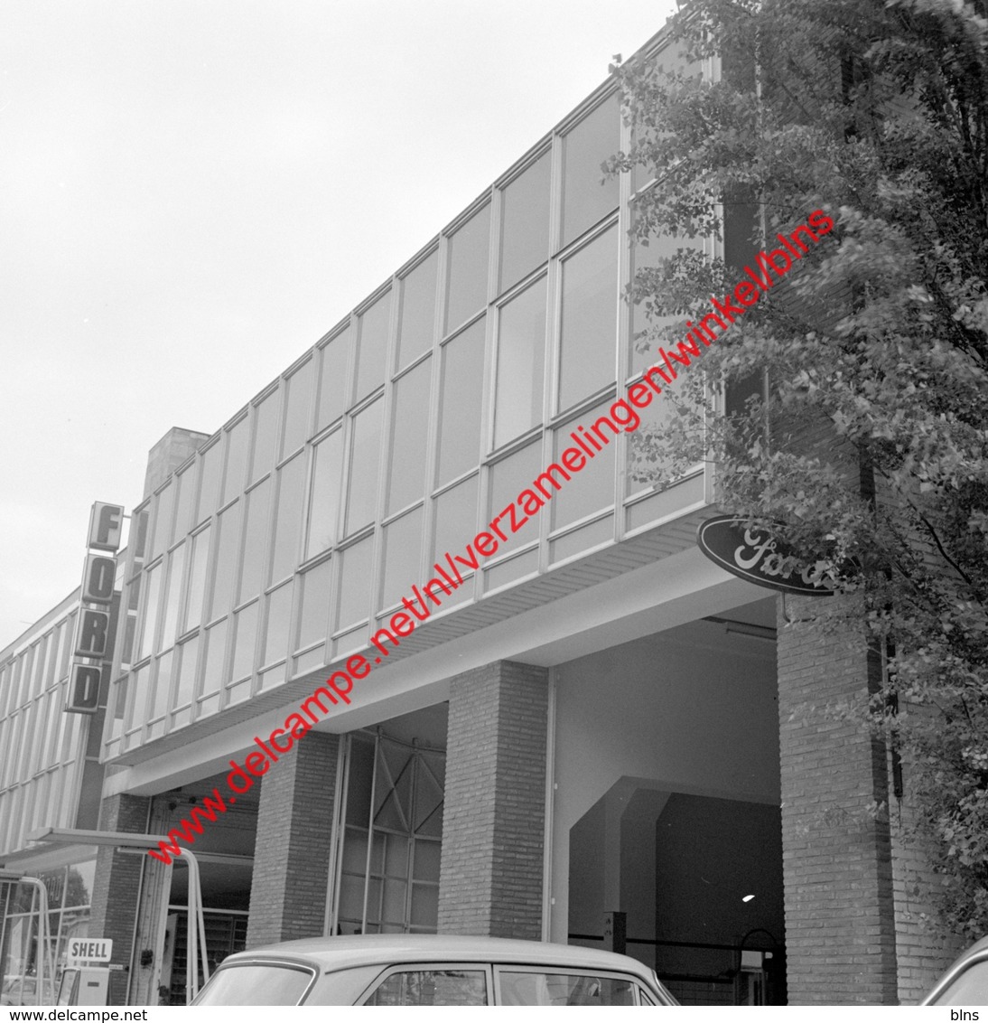 Gladinez Ford Garage In Juli 1966 - Photo 15x15cm - Turnhout - Automobiles