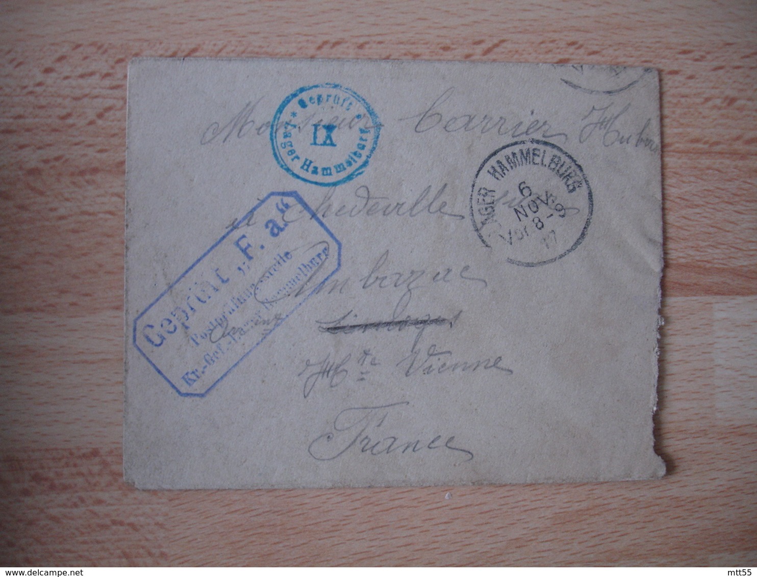 Lot De 4 Hammelburg   Enveloppe Et Lettre Censure Allemande Camp Prisonnier - 1. Weltkrieg 1914-1918