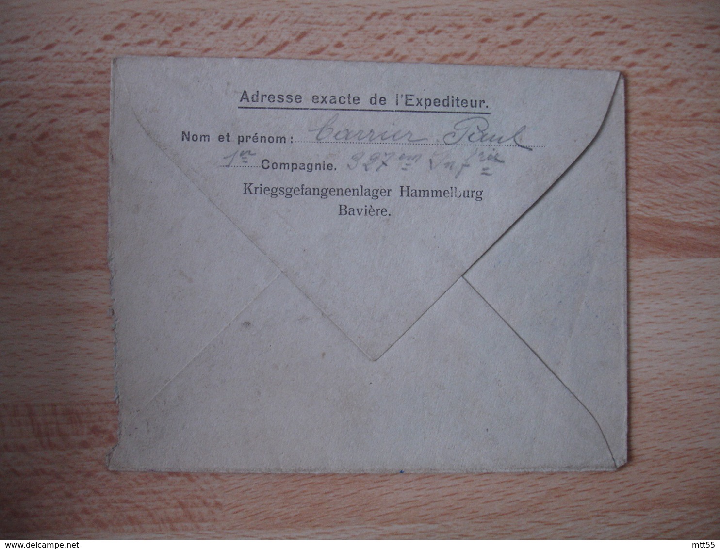 Lot De 4 Hammelburg   Enveloppe Et Lettre Censure Allemande Camp Prisonnier - 1. Weltkrieg 1914-1918