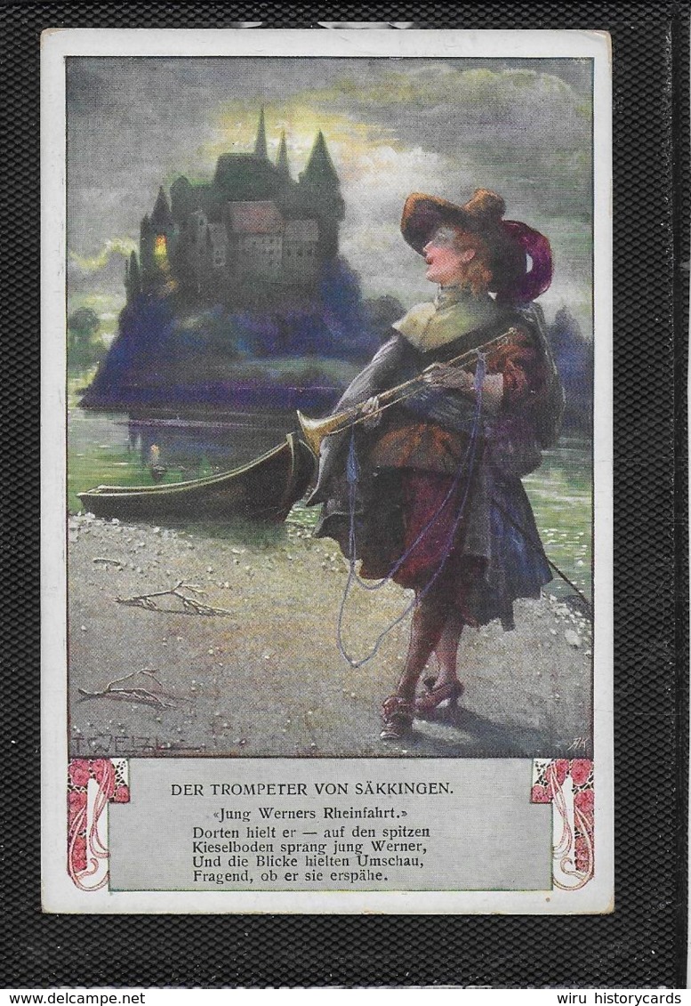 AK 0379  Der Trompeter Von Säkkingen ( Jung Werners Rheinfahrt ) - Künstlerkarte Um 1910-20 - Malerei & Gemälde