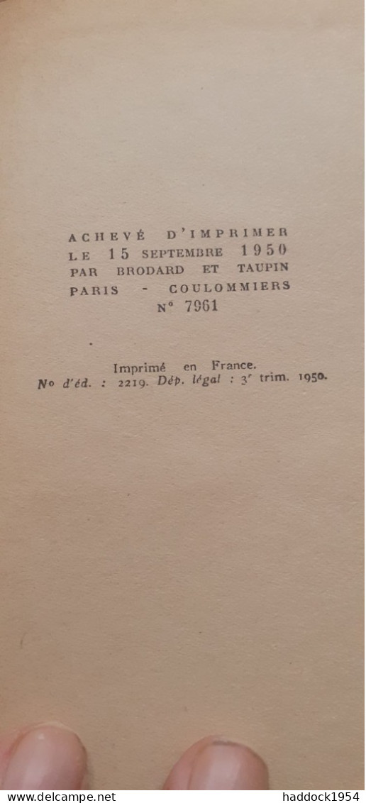 La Nuit Tombe DAVID GOODIS Gallimard 1950 - Série Blême