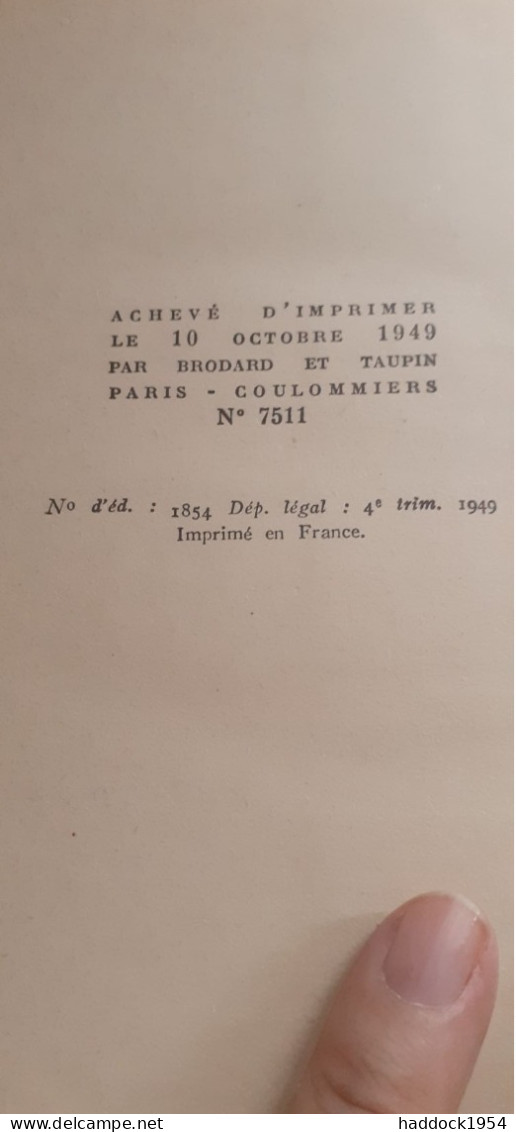 Le Puits De Velours JOHN GEARON Gallimard 1949 - Série Blême