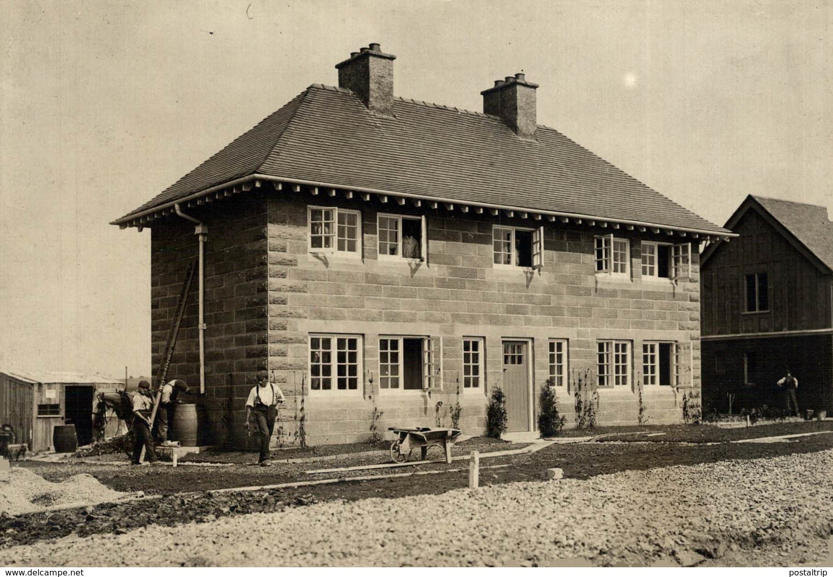 A HOUSE MADE OF STONE FOR 50 GARDEN CITY  15*11CM Fonds Victor FORBIN 1864-1947 - Profesiones