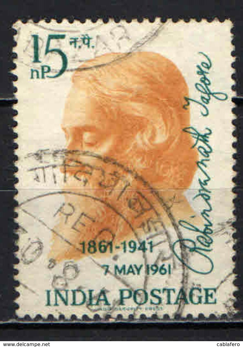 INDIA - 1961 - TAGORE - POETA - USATO - Usati