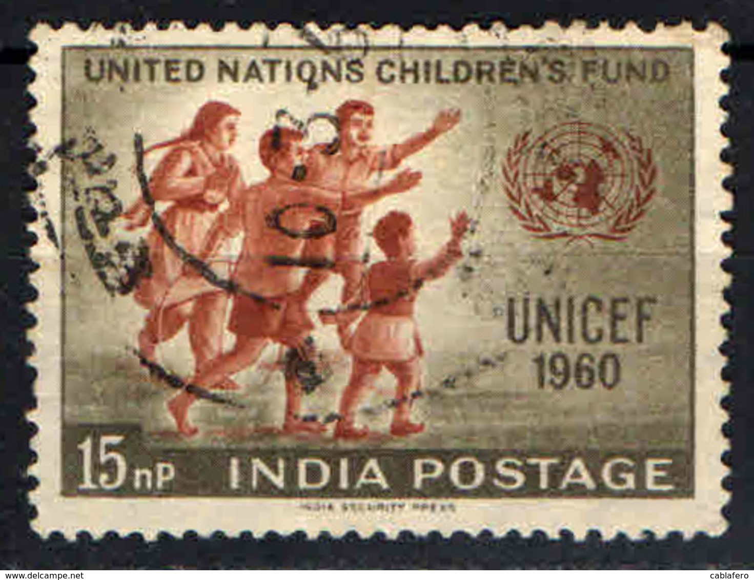 INDIA - 1960 - GIORNATA DELL'UNICEF - USATO - Usati