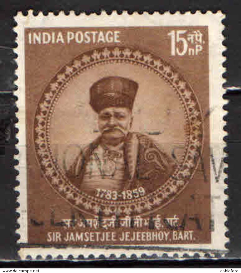 INDIA - 1959 - SIR JAMSETJEE JEJEEBHOY - FILOSOFO E FILANTROPO - USATO - Usati