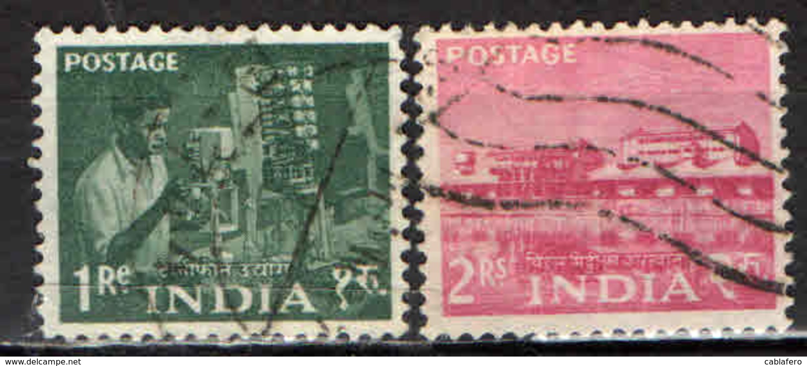 INDIA - 1959 - IL LAVORO IN INDIA - USATI - Usati