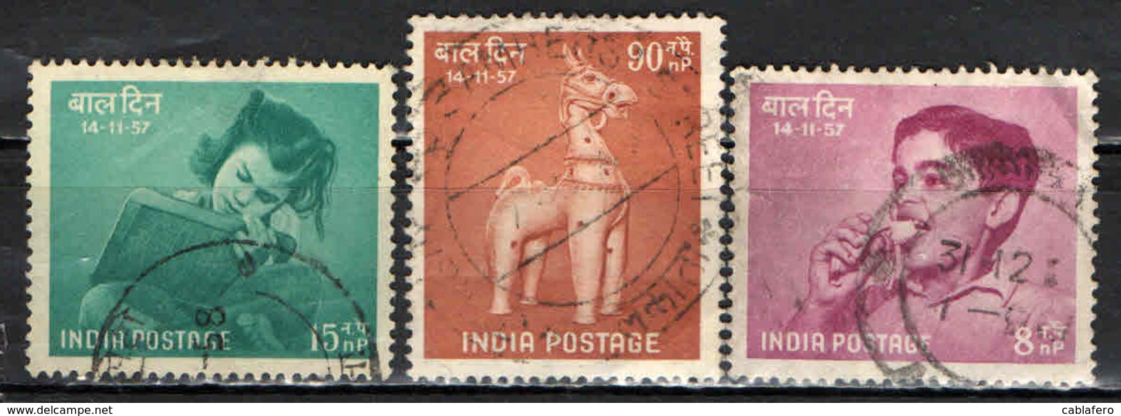 INDIA - 1957 - GIORNATA DEL FANCIULLO - USATI - Usati