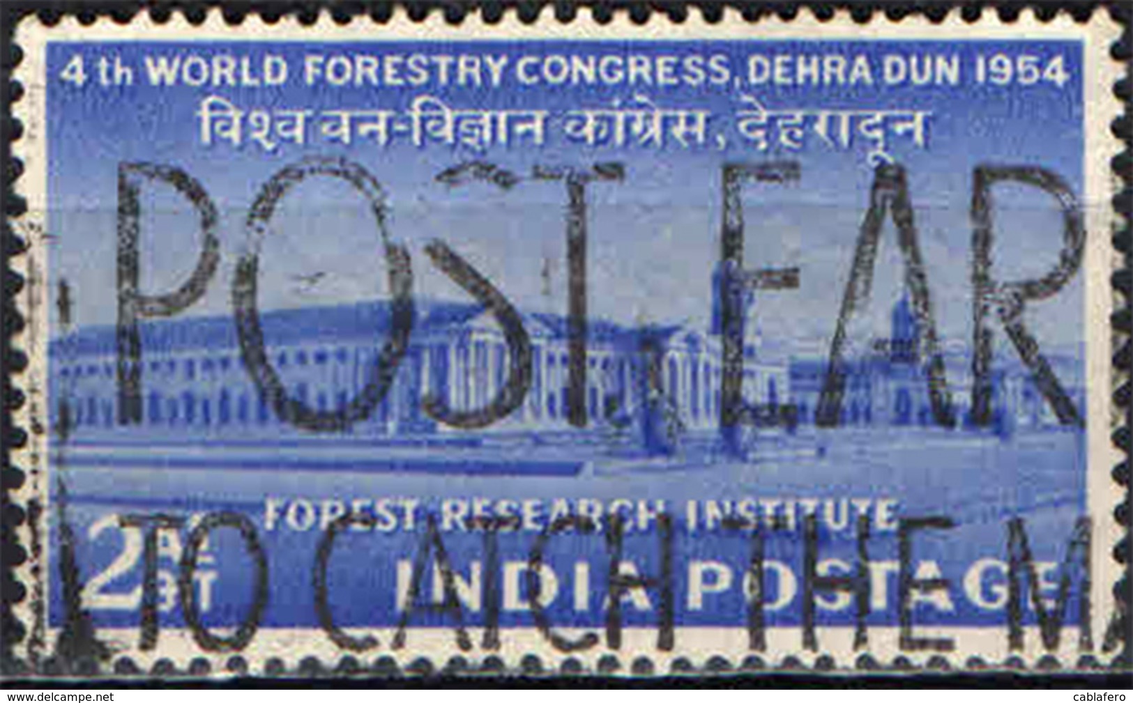 INDIA - 1954 - CONGRESSO MONDIALE SULLE FORESTE A DEHRA DUN - USATO - Usati