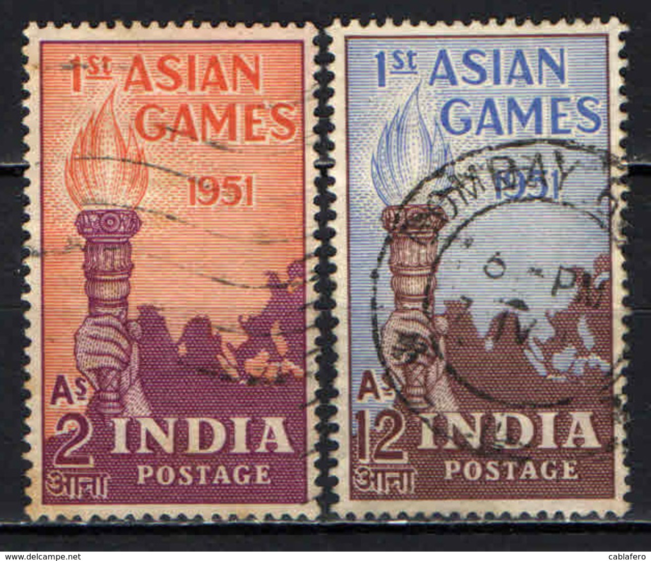 INDIA - 1951 - ASIAN GAMES - USATI - Usati