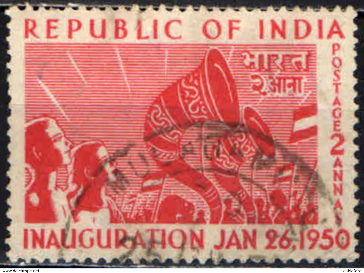 INDIA - 1950 - INAUGURAZIONE DELLA REPUBBLICA DELL'INDIA - USATO - Usati