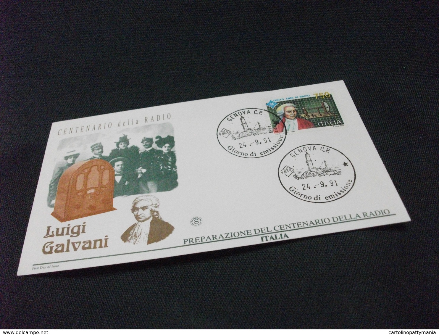 REPUBBLICA ITALIANA F.D.C. FILAGRANO CENTENARIO DELLA RADIO GALVANI 1991 - FDC