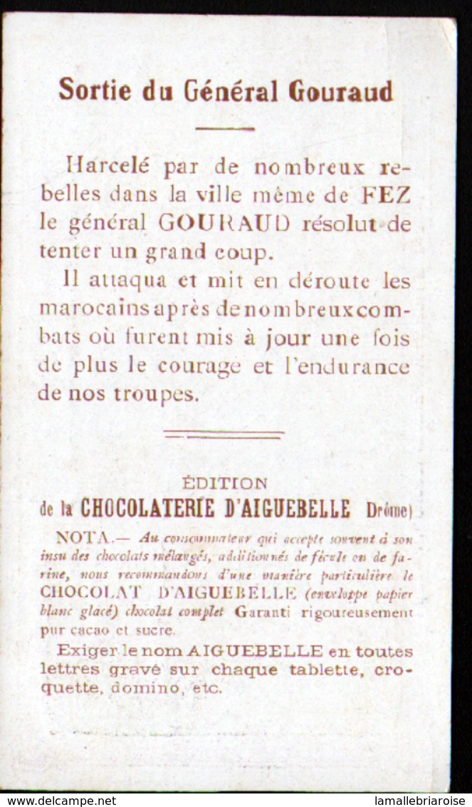 Chromo Chocolat D'Aiguebelle, Sortie Du General Gouraud - Aiguebelle