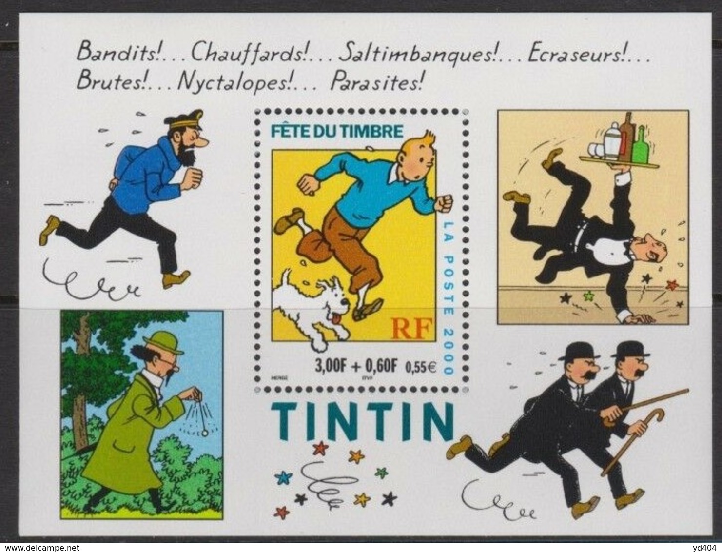 FR3230 - FRANCE - 2000 - BLOCKS - COMICS - BLOCS - TINTIN – Y&T # 28 NEUF ** MNH - Cote 3,50 € - Ongebruikt