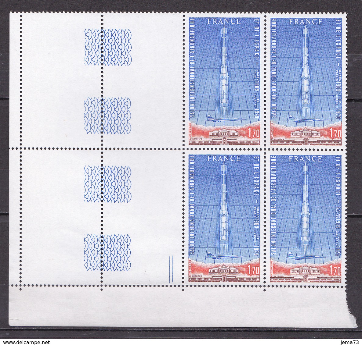 N° 51 P.A.Salon Internationnal De L'Aéronautique Et De L'Espace: Bloc De 4 Timbres Neuf Impeccable - 1960-.... Postfris