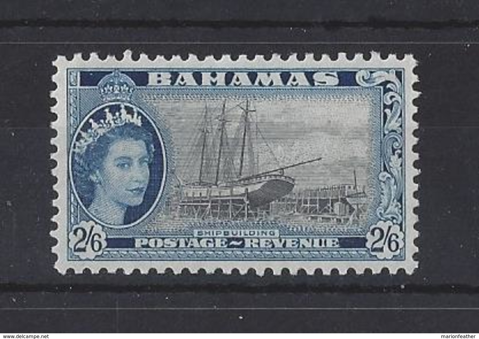 BAHAMAS......QUEEN ELIZABETH II.(1952-NOW).." 1954 ". ... 2/6..........SG213........MH... - 1859-1963 Crown Colony