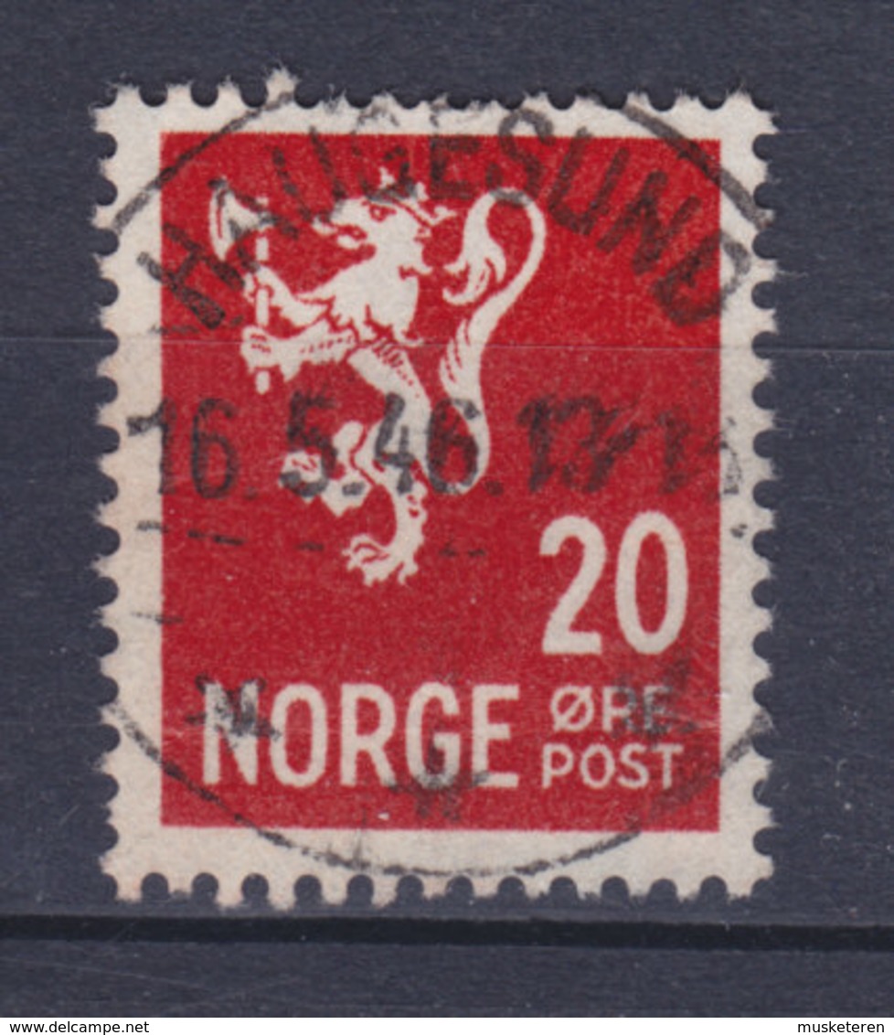 Norway 1940/41 Mi. 224    20 Ø Wappenlöwe Deluxe Cancel HAUGESUND !! - Oblitérés