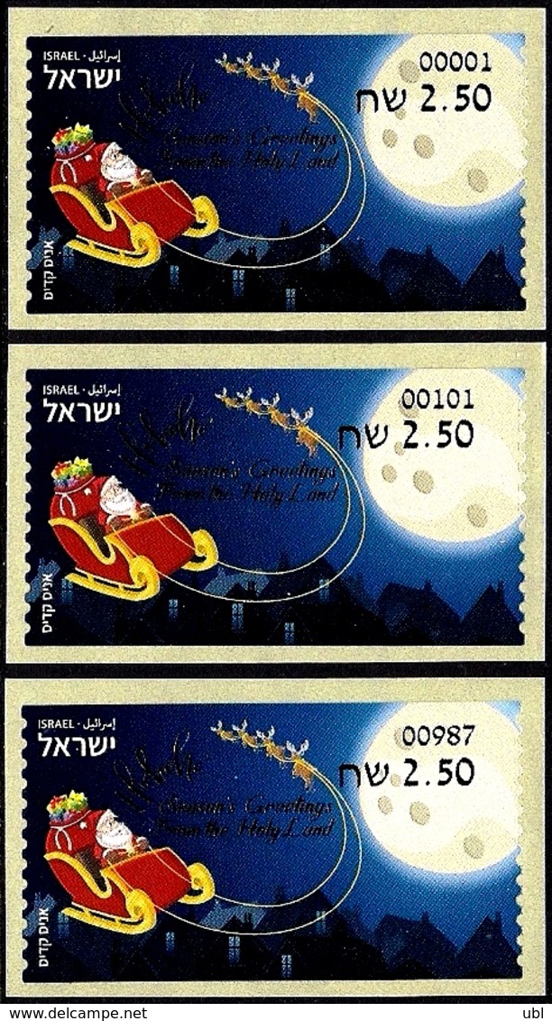 ISRAEL 2019 - Christmas - Noël - Natale - Weihnachten - Navidad - ATM Labels # 001; # 101 & # 987 - MNH - Christmas