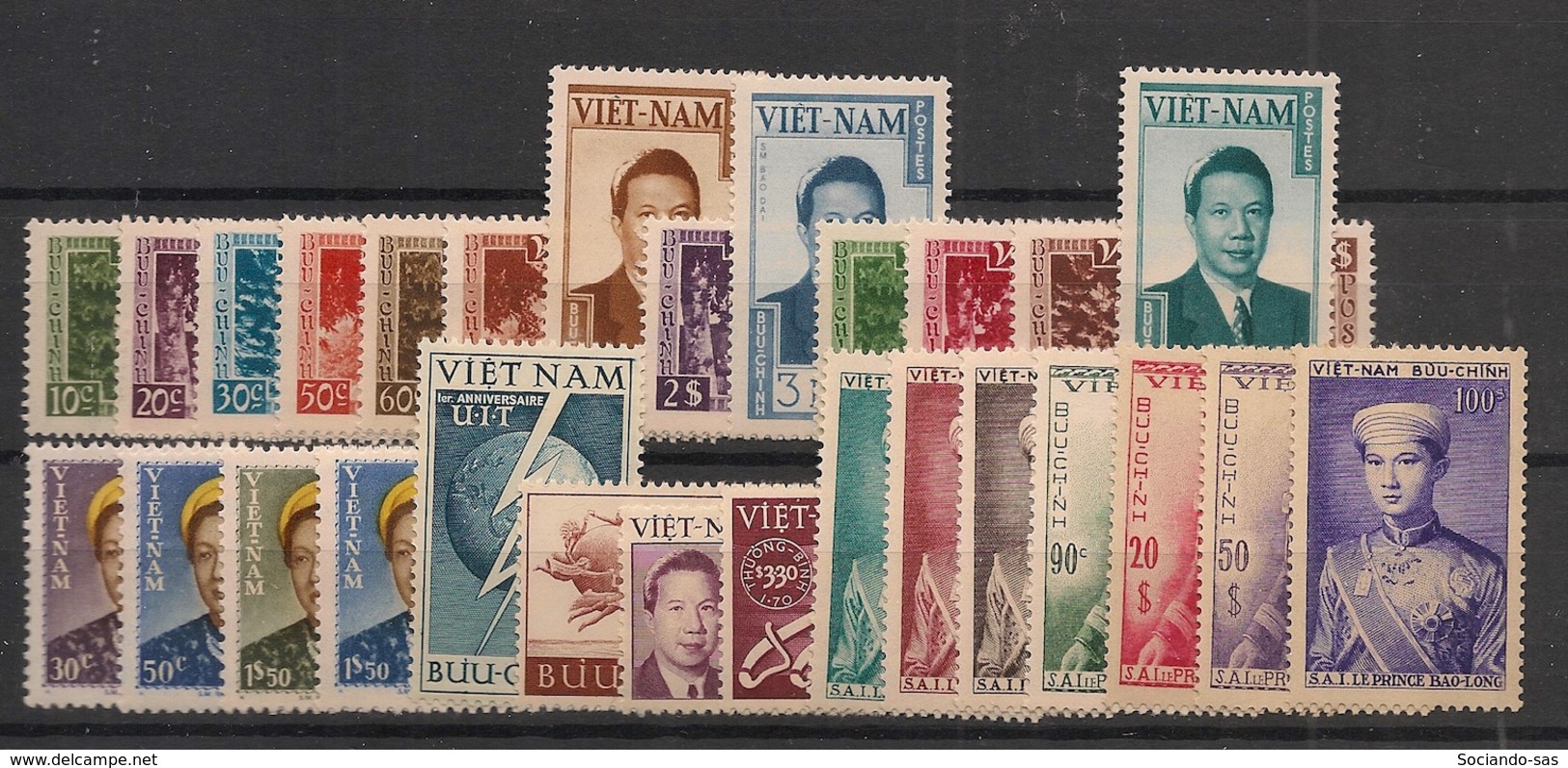 Vietnam (Empire) - 1951-54 - Poste Complet N°Yv. 1 à 28 - Neuf Luxe ** / MNH / Postfrisch - Vietnam