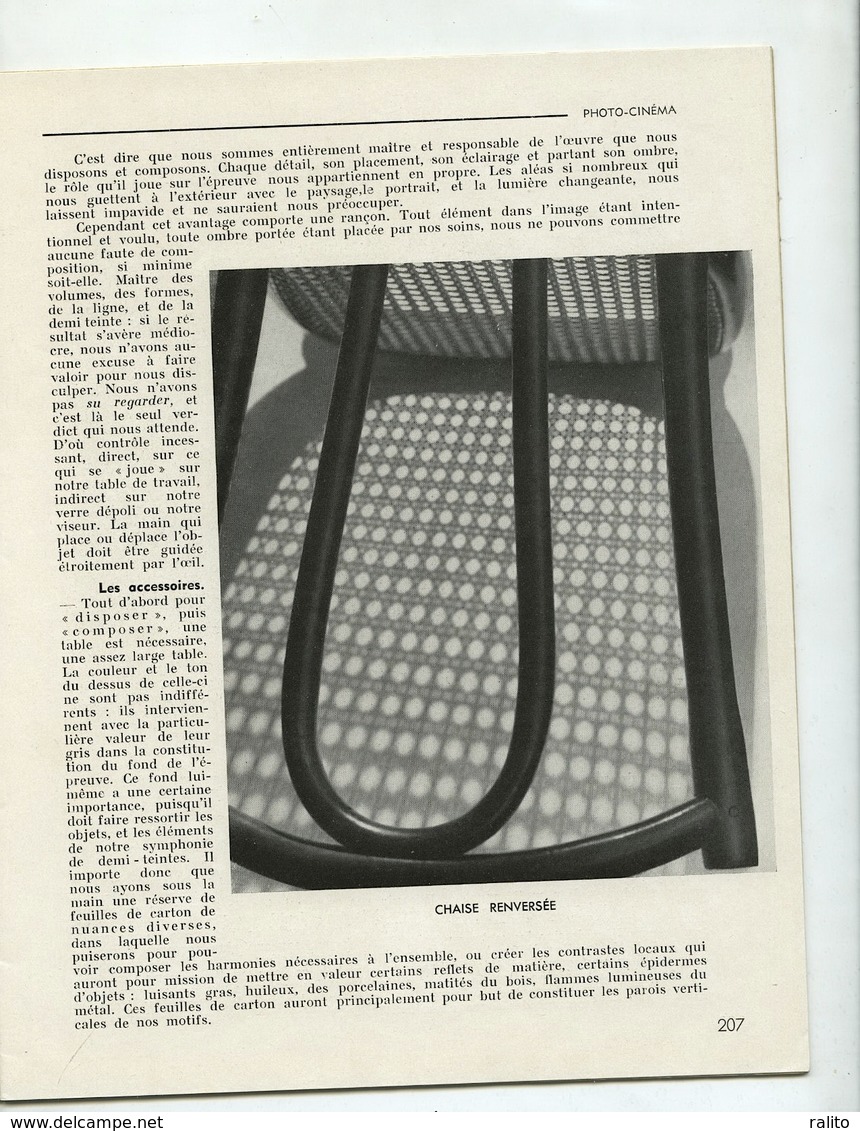 PHOTO-CINEMA Magazine Article Et Photos Pierre AURADON 1941 - Ohne Zuordnung