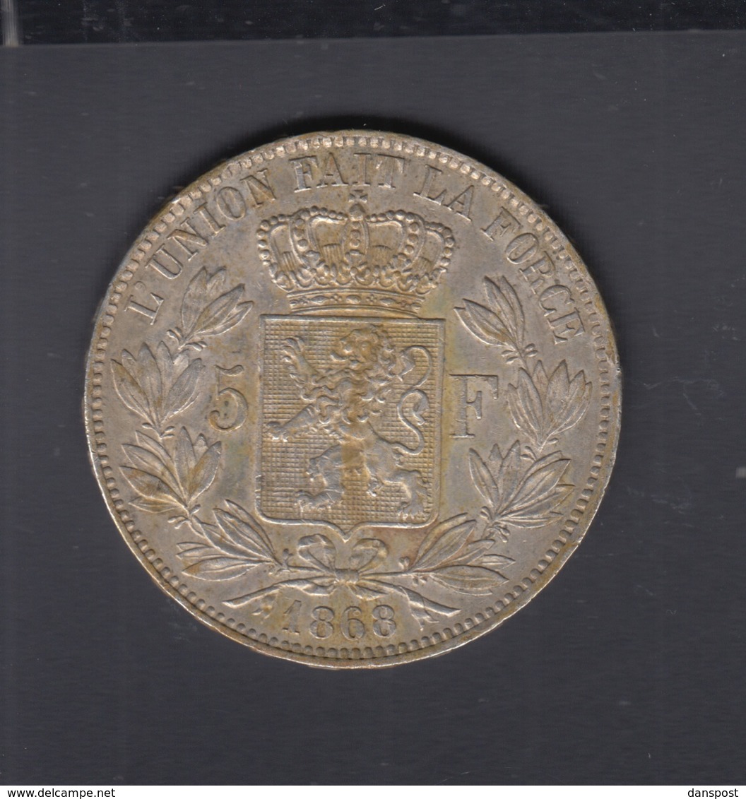 Belgien 5 Franken 1868 - 5 Frank