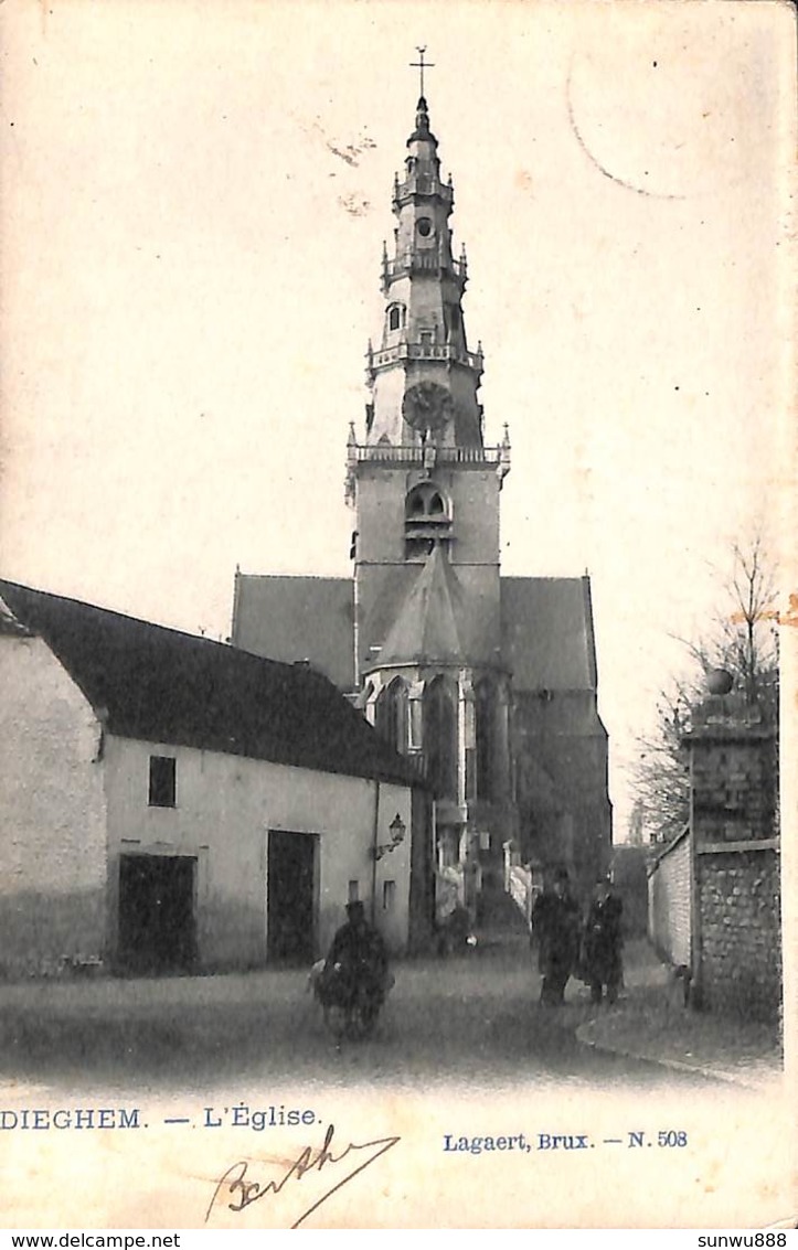 Dieghem Diegem - L'Eglise Kerk (animatie Lagaert 1907) - Diegem