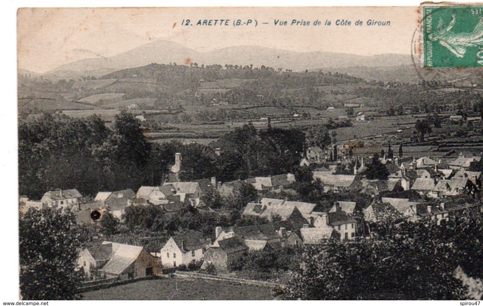 CPA ARETTE - VUE PRISE DE LA COTE DE GIROUN - Autres & Non Classés