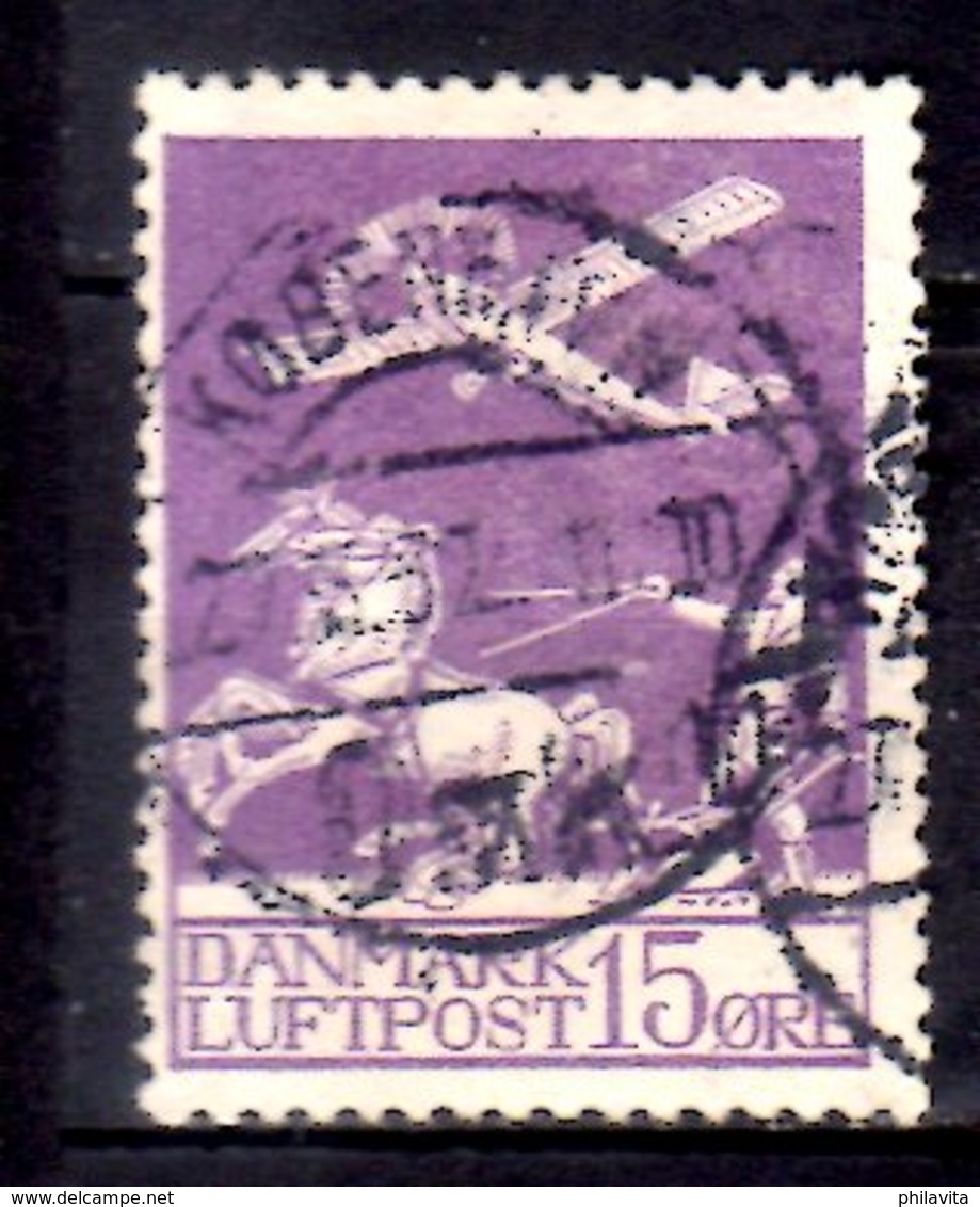 1926 Denmark - Flugmarken / Avia Stamp - Plane, Farmer With Horses - Used Mi 144 KW 45 MIe - Usati