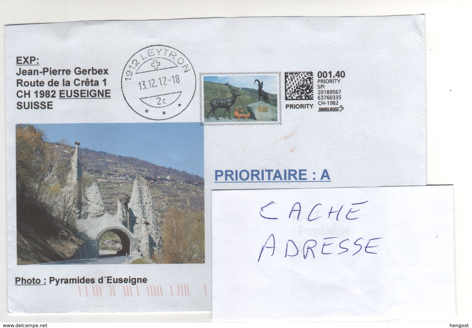 Belle Enveloppe ,  Lettre , Cover , Mail Du 13/12/2012 Pour La France - Covers & Documents