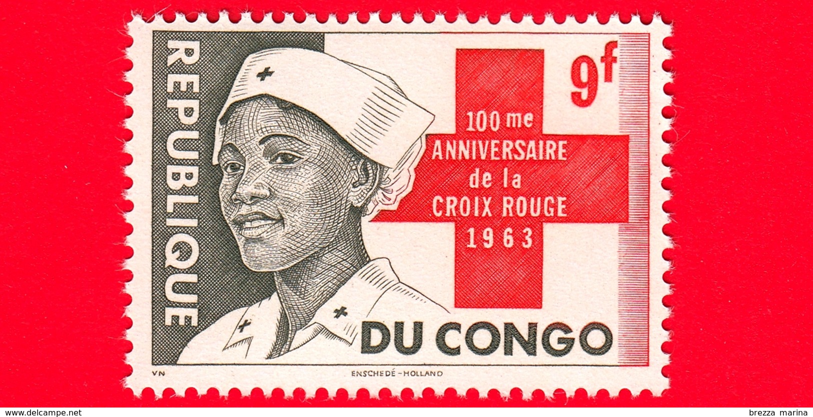 Nuovo - MNH - Repubblica Del CONGO - 1963 - 100 Anni Della Croce Rossa - Infermiera - Red Cross - 9 - Altri & Non Classificati