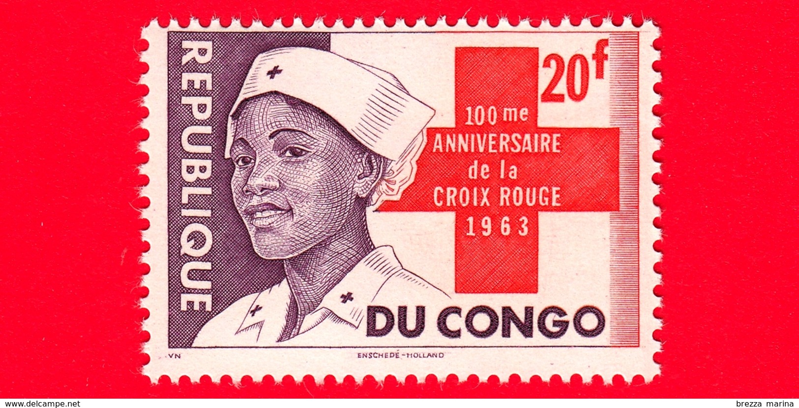 Nuovo - MNH - Repubblica Del CONGO - 1963 - 100 Anni Della Croce Rossa - Infermiera - Red Cross - 20 - Altri & Non Classificati