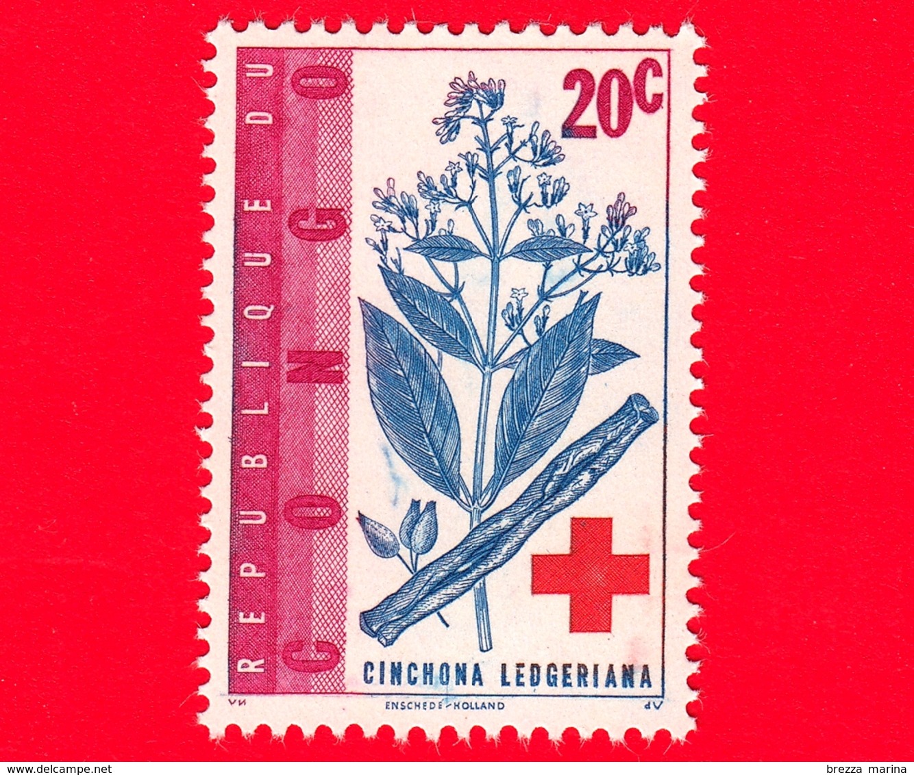 Nuovo - MNH - Repubblica Del CONGO - 1963 - Croce Rossa - Cinchona Ledgeriana - 20 - Nuovi