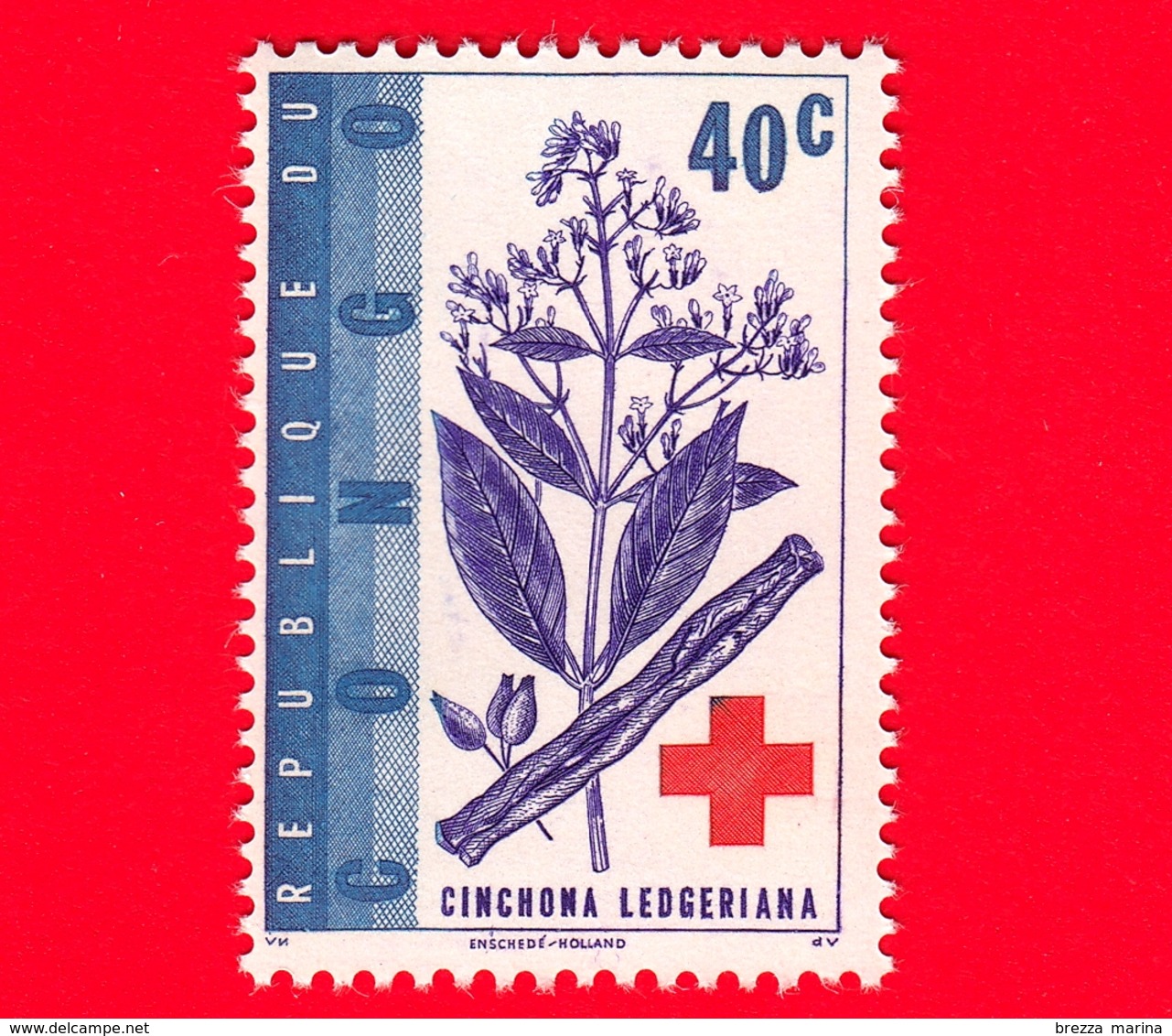 Nuovo - MNH - Repubblica Del CONGO - 1963 - Croce Rossa - Cinchona Ledgeriana - 40 - Altri & Non Classificati