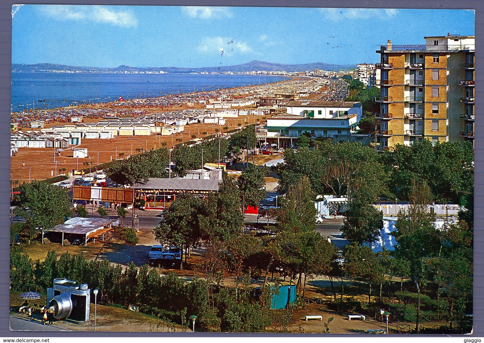 °°° Cartolina - Rimini Veduta Generale Della Spiaggia Viaggiata °°° - Rimini