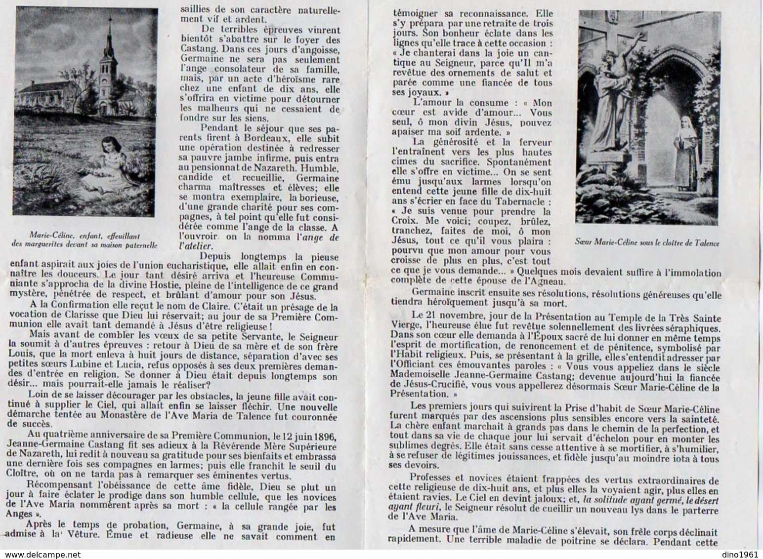 VP16.264 - Soeur Marie - Céline De La Présentation Morte Au Monastère Des Clarisses De BORDEAUX - TALENCE En 1897 - Religion & Esotérisme