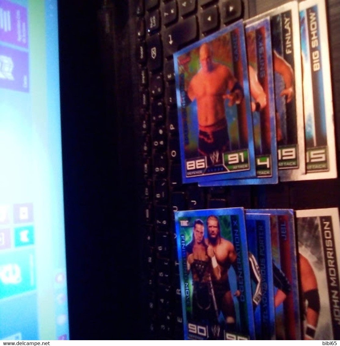 W RAW TOPPS SLAM ATTAX TRADING CARD GAME 8 ALL DIFFERENTS - Trading Cards