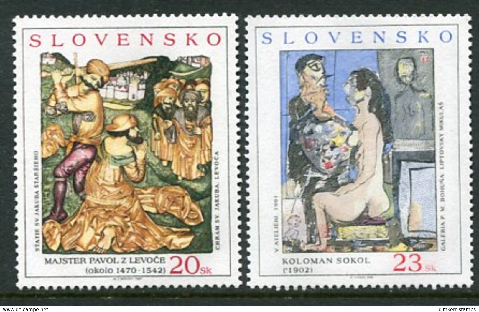 SLOVAKIA 2002 Paintings MNH / **.  Michel 441-42 - Unused Stamps