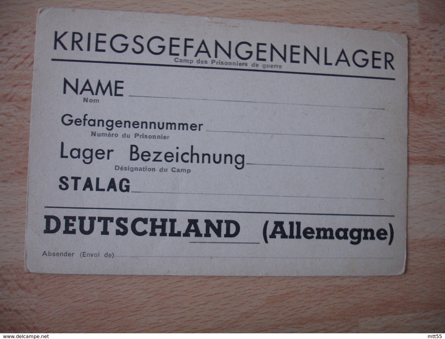 Guerre 39.45 Carte Pre Imprime Correspondance Pour Prisonniers Stalag - 2. Weltkrieg 1939-1945