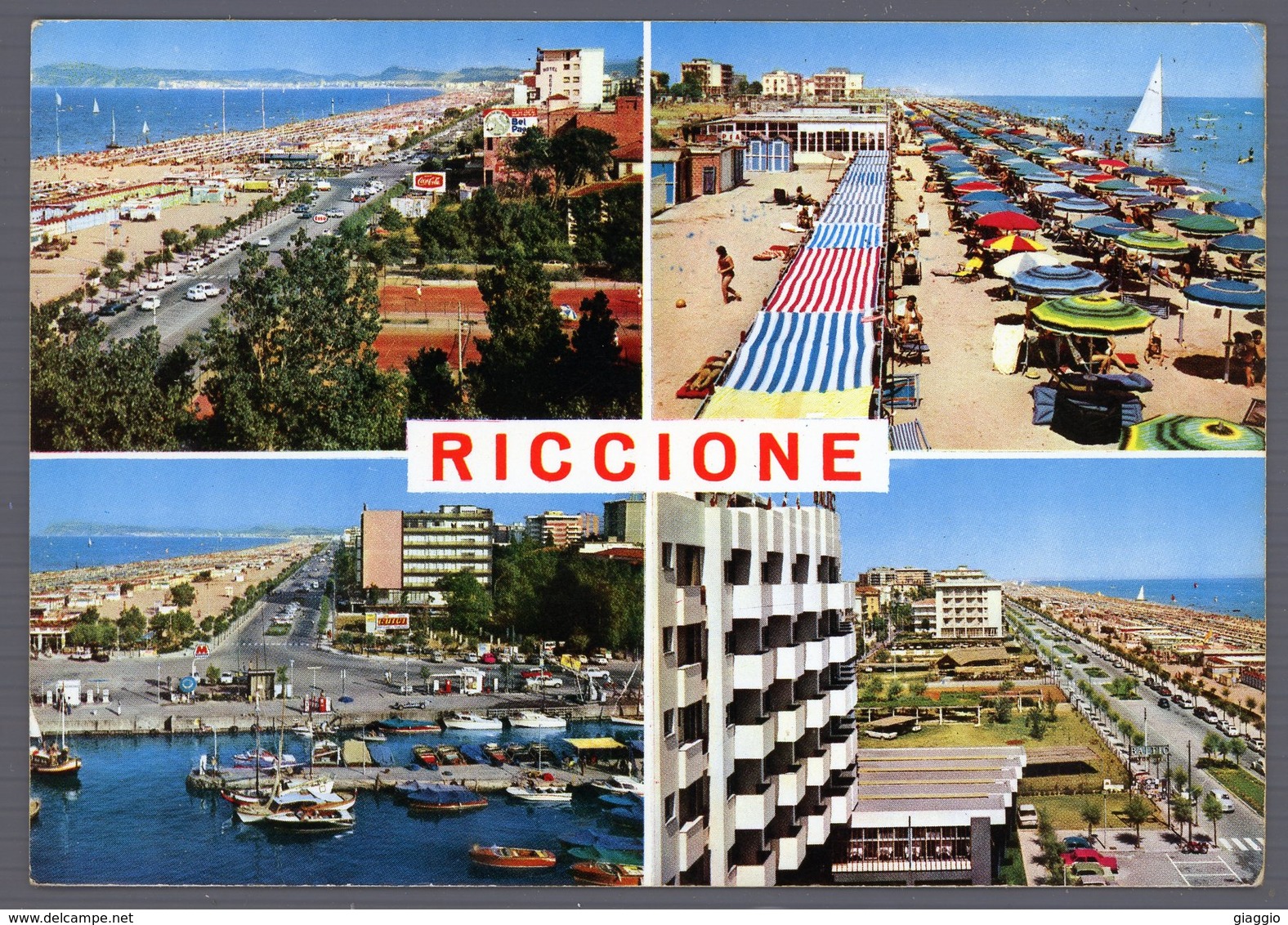 °°° Cartolina - Riccione Vedute Viaggiata °°° - Forlì