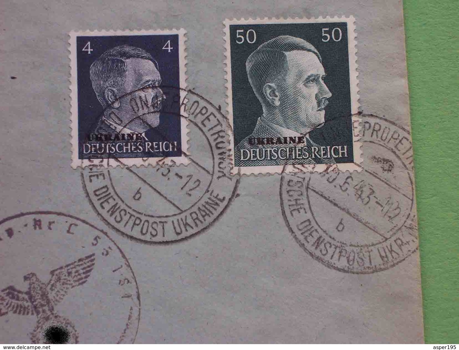 DNEPROPETROVSK 1943 Occupation, Envelope Deutsche Dienstpost Ukraine - Brieven En Documenten