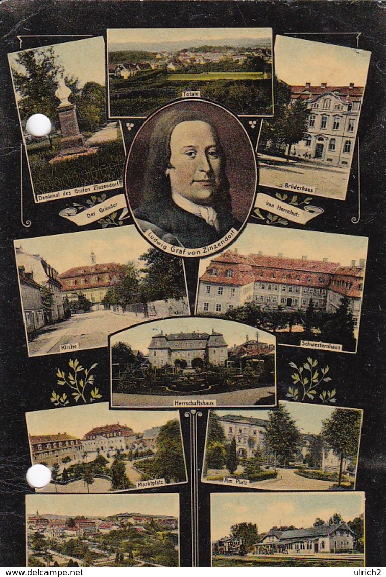 AK Herrnhut - Mehrbildkarte - Ludwig Graf Von Zinzendorf - 1910 (45403) - Herrnhut