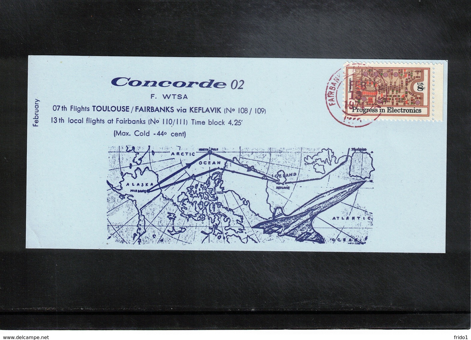 USA 1974 Concorde Flight Toulouse - Fairbanks Via Keflavik Interesting Cover - Concorde