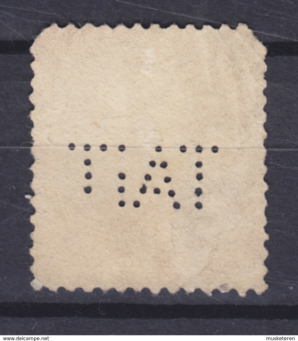 Portugal Perfin Perforé Lochung 'TAIT' ERROR Variety Broken Pins In 'I' & 'T' (2 Scans) - Used Stamps