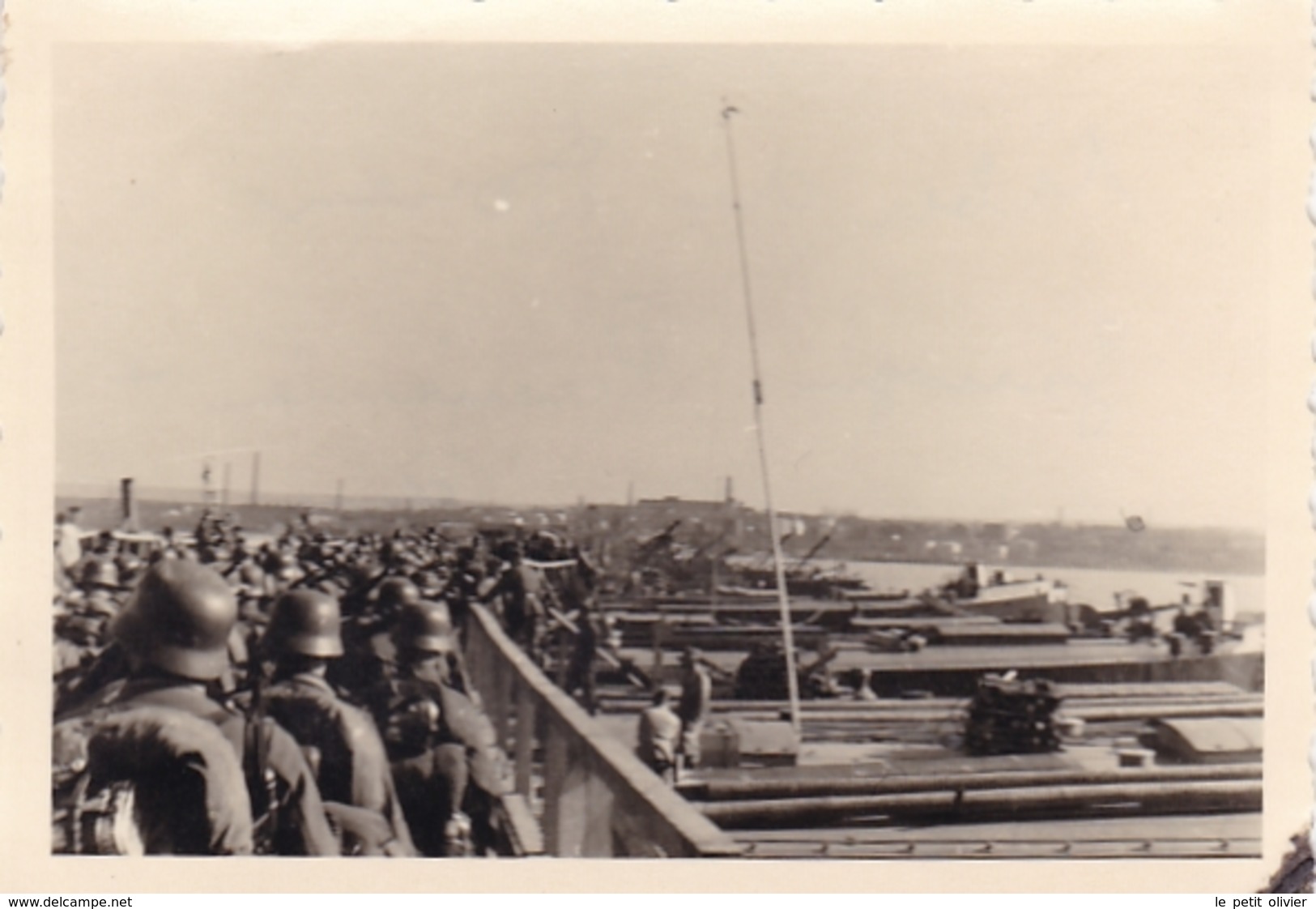 PHOTO ORIGINALE 39 / 45 WW2 WEHRMACHT ROUMANIE / BULGARIE FRONTIERES LES TROUPES ALLEMANDS - Guerra, Militares