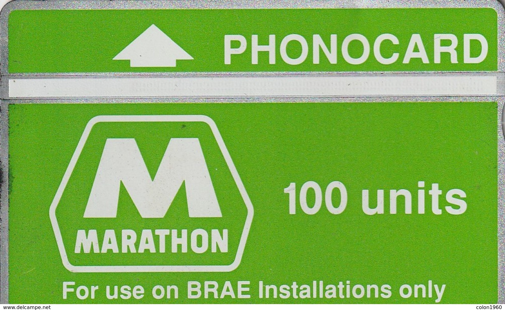 REINO UNIDO. Marathon - BRAE (green/white). 100U. 07/1993. 505D. CUR-009c. (641) - Autres & Non Classés