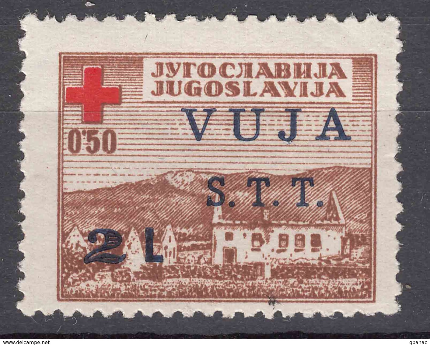 Italy Yugoslavia Trieste Zone B, Red Cross 1948 Mi#1, Sassone#4 Mint Hinged - Neufs