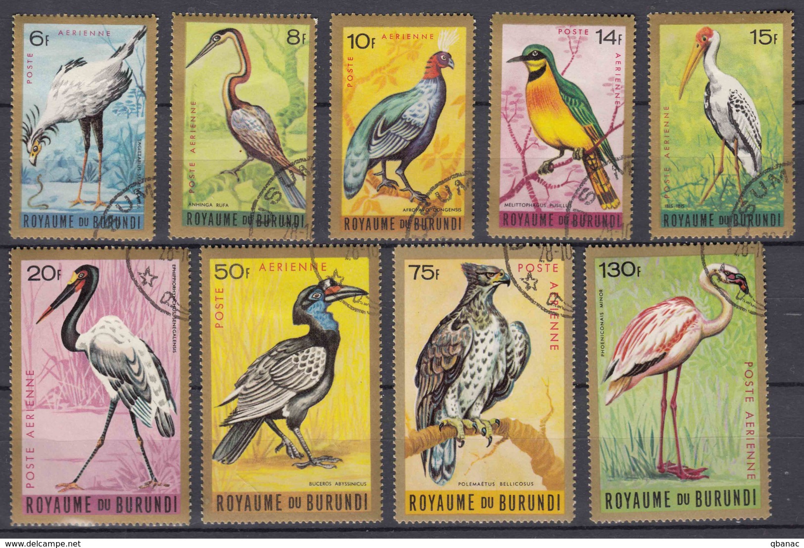 Burundi 1966 Birds Mi#158-166 Used - Used Stamps