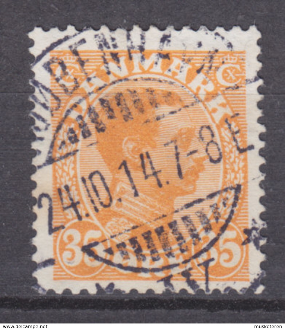 Denmark 1913 Mi. 72   35 Øre Chr. X. DELUXE Brotype Ia KJØBENHAVN (IV) SCARCE Cancel !! - Usati